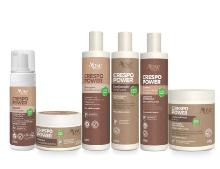 Imagem de Kit Tratamento Completo Crespo Apse com Mousse 6 itens