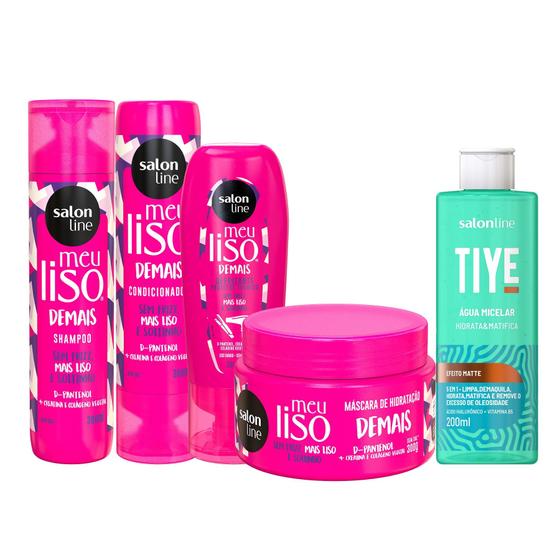 Imagem de Kit Tratamento para cabelos Lisos com Meu Liso Demais Salon Line