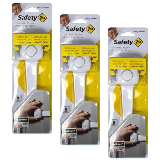 Imagem de Kit Trava com Botão Secreto 3 Unidades - Safety 1st