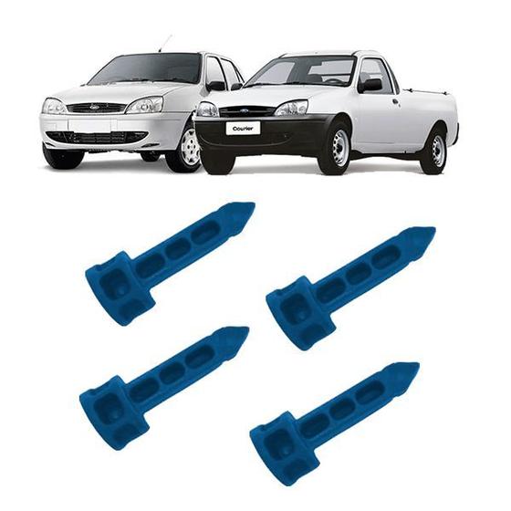 Imagem de Kit Trava da Soleira Ford Fiesta Courier 1995 a 2013 Azul