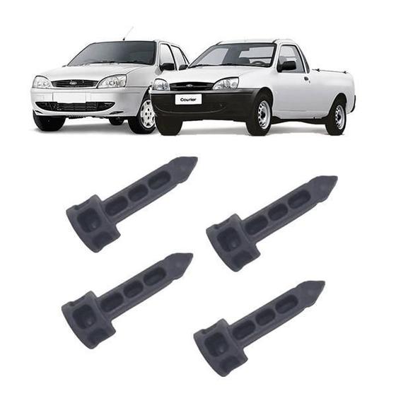 Imagem de Kit Trava Da Soleira Ford Fiesta Courier 1995 A 2013 Grafite