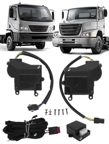 Imagem de Kit Trava Elétrica Tragial Mercedes Benz Accelo e Atron 2012 até 2020 24V 2 portas