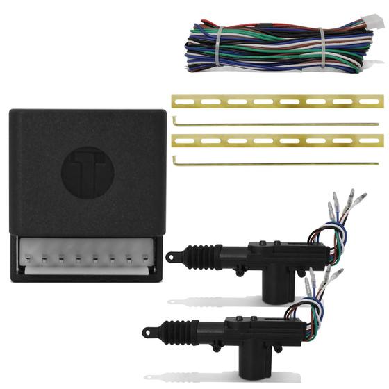 Imagem de Kit Trava Elétrica Universal para 2 Portas Dupla Serventia Compatível com Alarmes