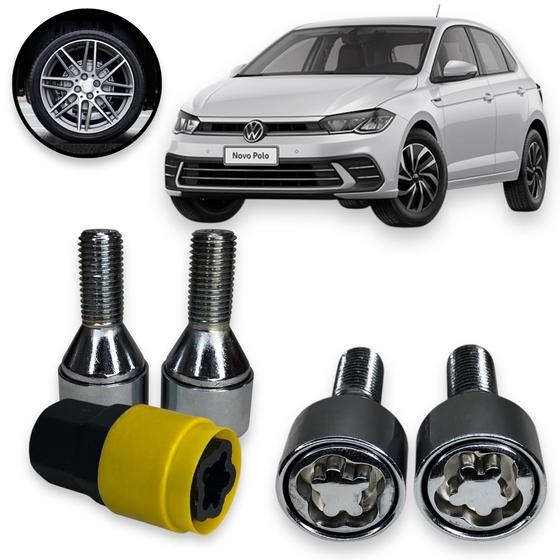 Imagem de Kit Trava Parafuso / Porca Roda Antifurto 1013 Cabeça Giratória Volkswagen Polo