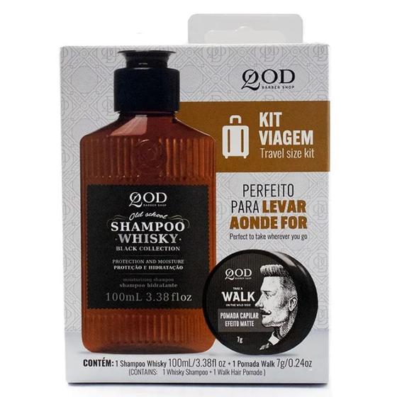 Imagem de Kit Travel ( Shampoo Whisky 100ml + Pomada Walk 7g ) - QOD Barber Shop