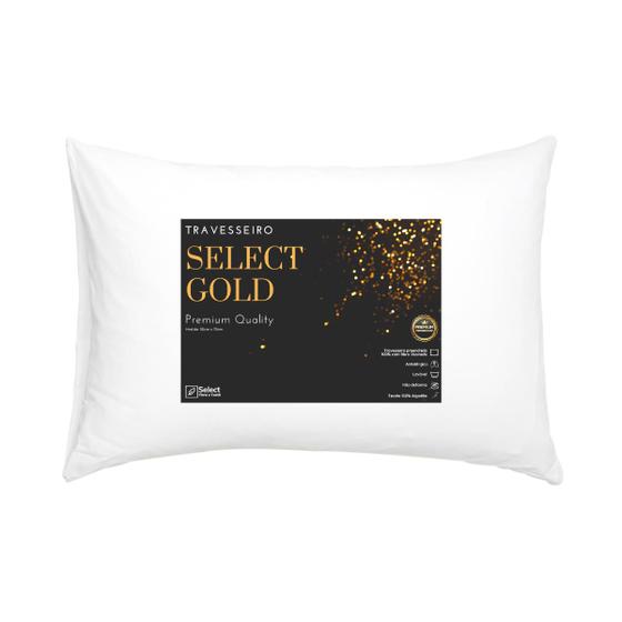 Imagem de Kit Travesseiro Select Gold 50x70cm Com Travesseiro de Corpo Select Gold 135x40cm