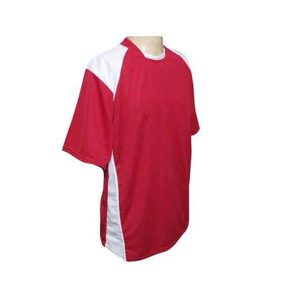 Imagem de Kit TRB com 16 Camisas Vermelho/Branco e 16 Calções Brancos