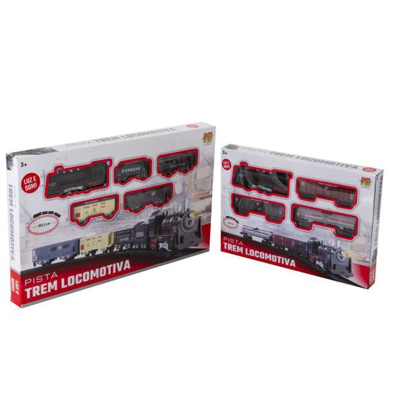 Imagem de Kit Trem Locomotiva Com Luz e Som 26 Trilhos