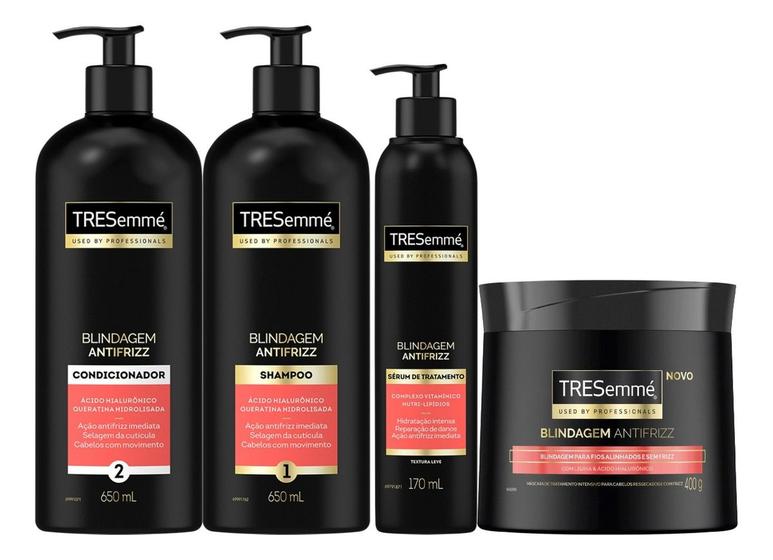 Imagem de Kit Tresemme Blindagem Antifrizz Versão Grande garrafa 650ml Com 04 Produtos