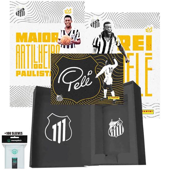 Imagem de Kit Tributo Rei Pelé Santos Futebol Clube Coleção Com 40 Cards + Extra Lendário