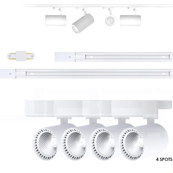 Imagem de Kit Trilho Eletrificado 2m+8 Spots Led 10w Branco Quente 3k