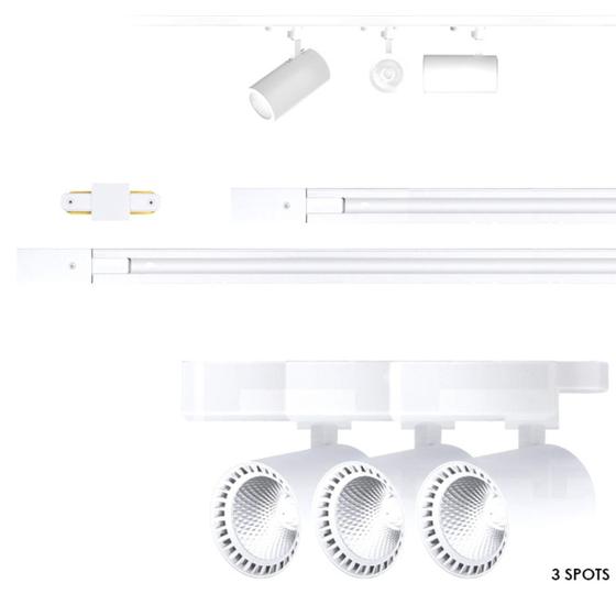 Imagem de Kit Trilho Eletrificado 3m+6 Spots Led 10w Branco Neutro 4k