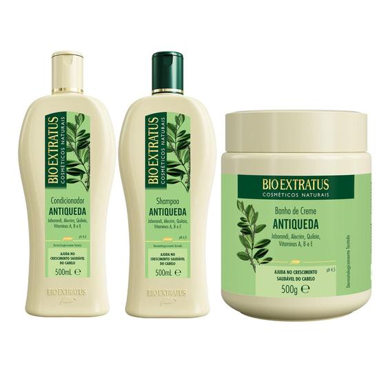 Kit TRIO 500ml Jaborandi Antiqueda Bio Extratus (Shampoo/Condicionador/Banho de Creme) Menor preço em Kit TRIO 500ml Jaborandi Antiqueda Bio Extratus (Shampoo/Condicionador/Banho de Creme)