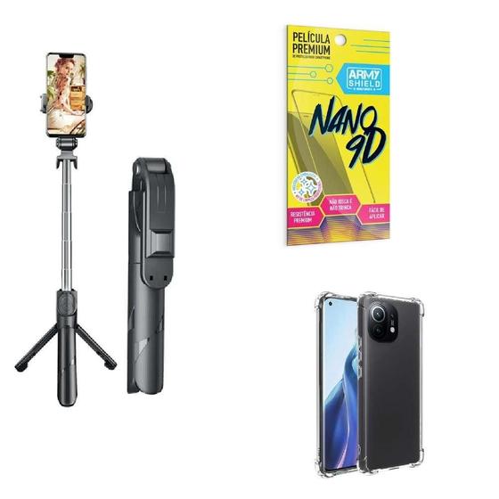 Imagem de Kit Tripé De Selfie + Capinha Xiaomi Mi11 + Película 9D