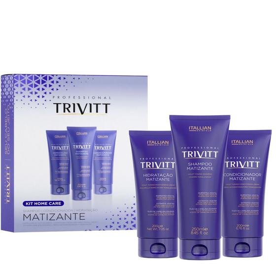Imagem de Kit Trivitt 4pçs: Kit Home Care Matizante + Reparador De Pontas