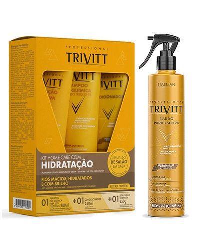 Imagem de Kit Trivitt Home Care Hidratação+ Fluido P/ Escova Itallian