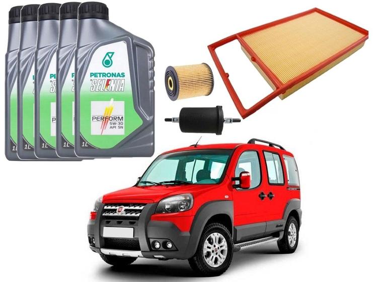 Imagem de Kit troca de filtros fiat doblo adventure 1.8 16v 2012 a 2020