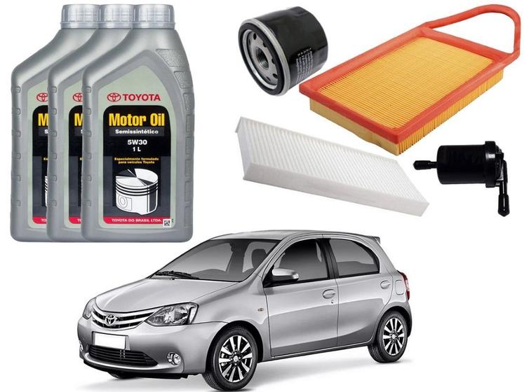 Imagem de Kit troca de filtros toyota etios 1.3 1.5 2013 a 2015