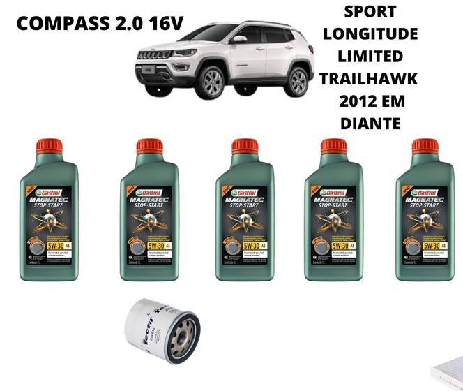 Kit troca de oleo compass 2.0 gas/flex castrol - Outros Automotivo ...