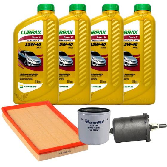 Imagem de Kit Troca de Oleo Corsa Frente Montana 15W40 PSL619 GI04/7 ARL8825 Lubrax Tecfil