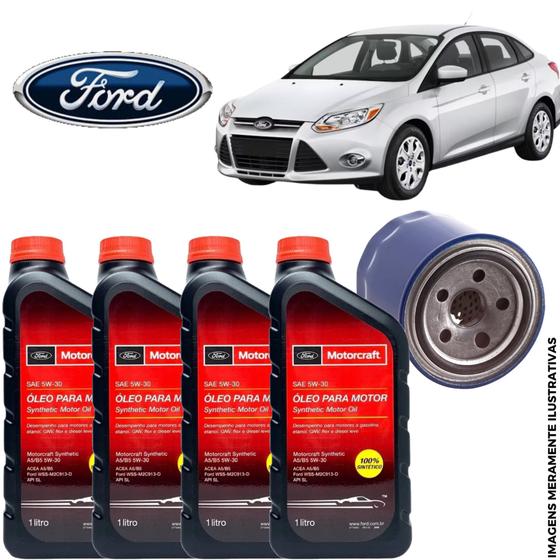 Kit troca de oleo do Ford Focus 1.6 16v Flex Motorcraft Autopeças