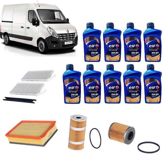 Imagem de Kit troca de óleo elf 5w30 van renault master 2.3 16v 2013/