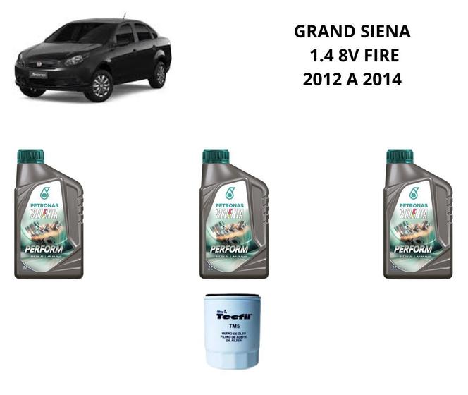 Kit troca de oleo grand siena 1.4 8v fire 2012 2014 selenia - Outros ...