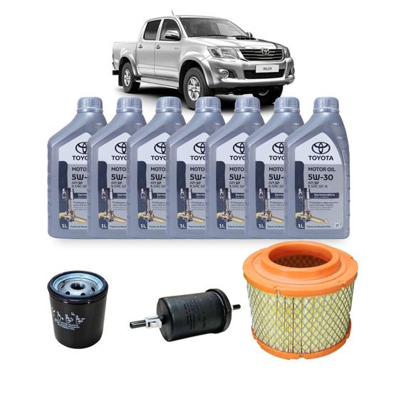 Imagem de Kit Troca De Óleo Hilux 2.7 16v Sw4 Flex 2012-2015 Toyota 5w30