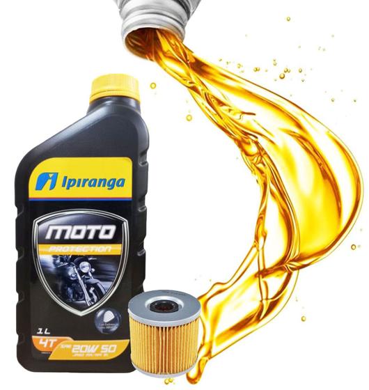 Kit Troca de Óleo Ipiranga 20w50 Mineral (1 Litro) + Filtro Yes 125 ...