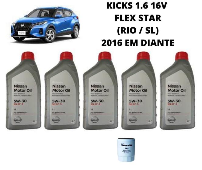 Kit troca de oleo nissan kicks