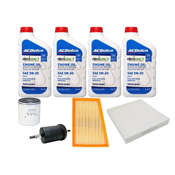 Imagem de Kit Troca De Óleo Onix / Onix Plus Flex 1.0 12v - 4 LT Acdelco 5w30 Sintético