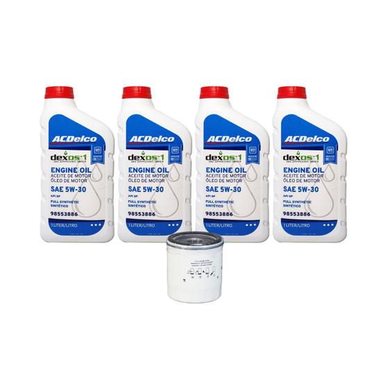 Imagem de Kit Troca De Óleo Onix / Onix Plus Flex 1.0 12v - Acdelco 5w30 Sintético