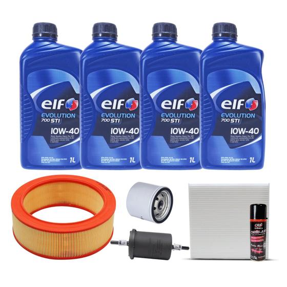 Imagem de Kit Troca de Óleo Renault Symbol Flex 1.6 8v Elf 10W40 + Higienizador