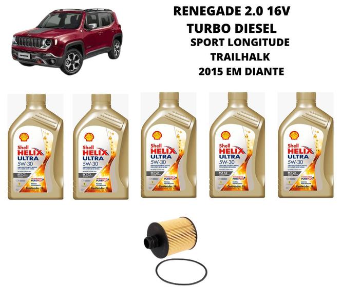 Imagem de Kit troca de oleo renegade 2.0 diesel 2015 diante