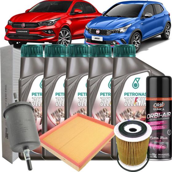 Kit Troca De Oleo Revisao 5W30 Completo Fiat Argo Cronos 1.8 Hgt Precision 2017 2018 2019 2020 2021 Menor preço em Kit Troca De Oleo Revisao 5W30 Completo Fiat Argo Cronos 1.8 Hgt Precision 2017 2018 2019 2020 2021