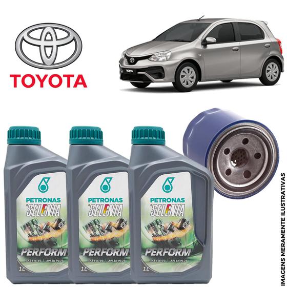 Kit troca de oleo Toyota Etios 1.3 1.5 16v Flex - Selenia - Autopeças ...