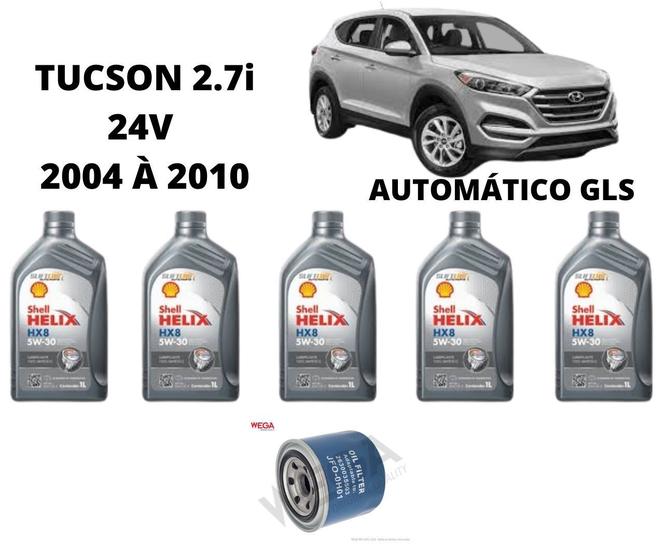 Imagem de KIT TROCA DE OLEO TUCSON 2.7i 24V 2004 À 2010 SHELL