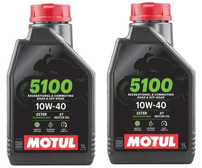 Imagem de Kit Troca Óleo 2 Motul 5100 10w40 4l Z800 Kawazaki Versys 650 