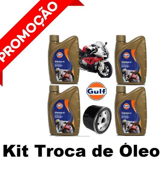 Imagem de Kit Troca Óleo Gulf 10W40 100% Sintético Bmw S1000Rr/Xr/R