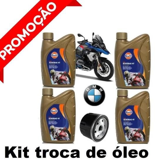 Imagem de Kit Troca Óleo Gulf 10W40 100% Sintético Triumph Tiger 1200