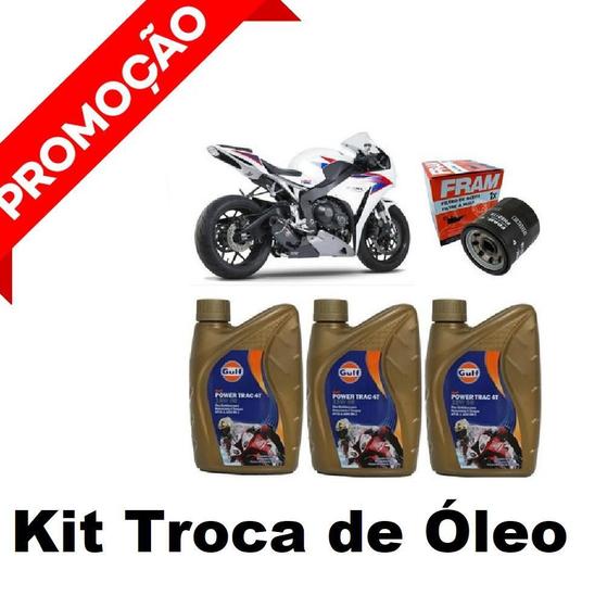 Imagem de Kit Troca Óleo Gulf 15W50 100% Sintético Cbr1000Rr Fireblade