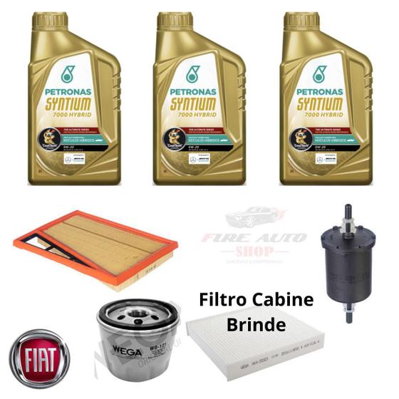 Kit Troca Óleo Motor Filtros 0w20 Fiat Argo 1.0 3 Cilindros - Petronas ...