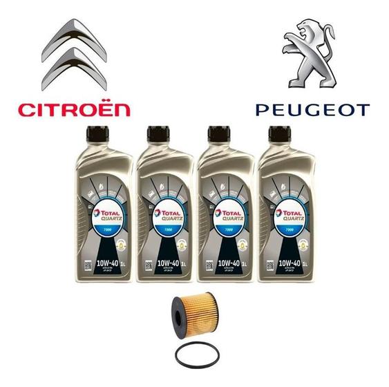Imagem de Kit Troca Para Citroen E Peugeot Com Total Quartz 10w40
