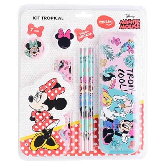 Imagem de Kit tropical Minnie Escolar 7 peças Edição limitada - Molin