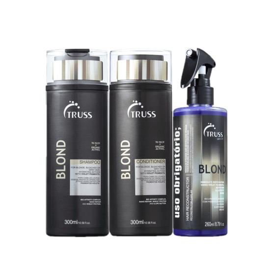 Imagem de Kit Truss Blond Reparador de Cabelos Loiros (3 produtos)