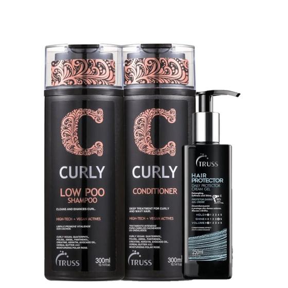 Imagem de Kit Truss Curly Low Poo Protecao (3 Produtos)