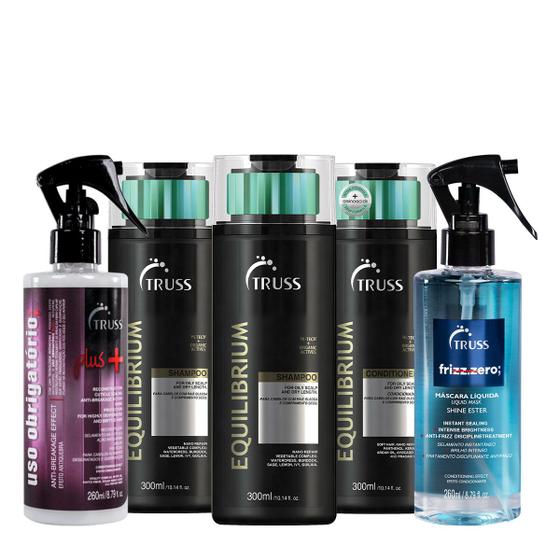 Imagem de Kit Truss Equilibrium Shampoo Condicionador Frizz Zero Uso Plus (5 produtos)