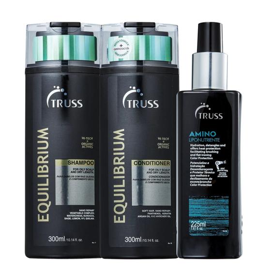 Imagem de Kit Truss Equilibriumm - Shampoo 300ml + Condicionador 300ml + Finalizador Amino 225ml