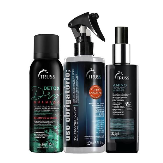 Imagem de Kit truss finalizadores + dry shampoo a seco 3 produtos