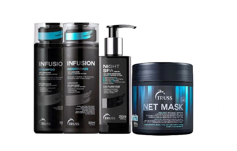 Kit truss infusion + net mask 500g + night spa 4 itens Menor preço em Kit truss infusion + net mask 500g + night spa 4 itens